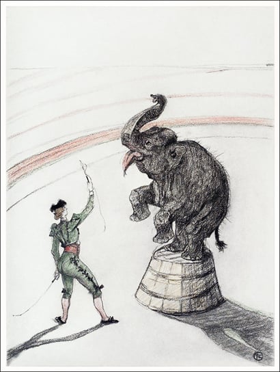 Galeria Plakatu, Plakat, Elephant en liberte, Henri De Toulouse-Lautrec, 70x50 cm Galeria Plakatu