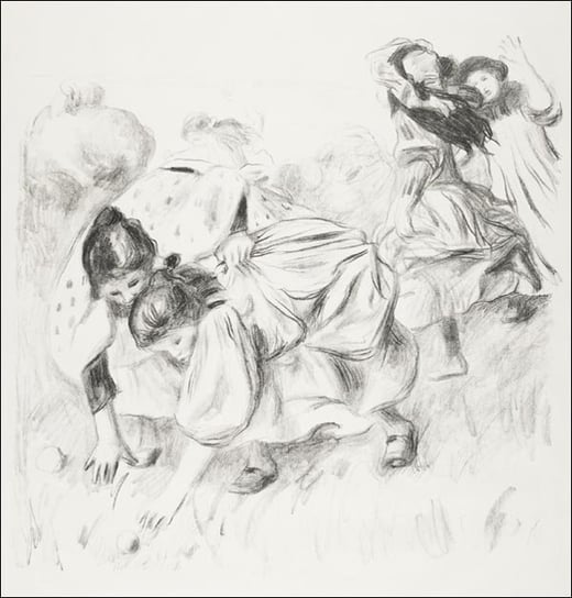Galeria Plakatu, Plakat, Enfants jouant à la balle, Pierre-Auguste Renoir, 50x50 cm Galeria Plakatu