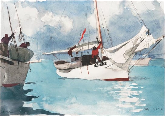 Galeria Plakatu, Plakat, Fishing Boats, Key West, Winslow Homer, 30x20 cm Galeria Plakatu