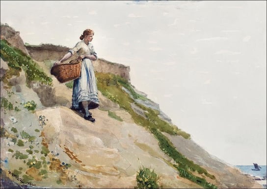 Galeria Plakatu, Plakat, Girl Carrying a Basket, Winslow Homer, 29,7x21 cm Galeria Plakatu