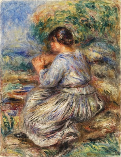 Galeria Plakatu, Plakat, Girl Seated in a Landscape, Pierre-Auguste Renoir, 59,4x84,1 cm Galeria Plakatu