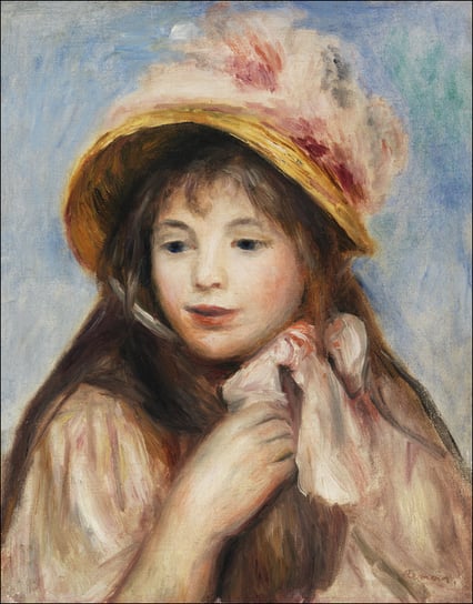 Galeria Plakatu, Plakat, Girl with Pink Bonnet, Pierre-Auguste Renoir, 21x29,7 cm Galeria Plakatu
