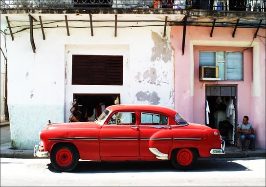 Galeria Plakatu, Plakat, Havana Cuba, cadillac, 40x30 cm Galeria Plakatu