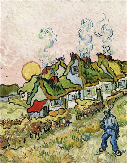 Galeria Plakatu, Plakat, Houses and Figure, Vincent Van Gogh, 40x50 cm Galeria Plakatu