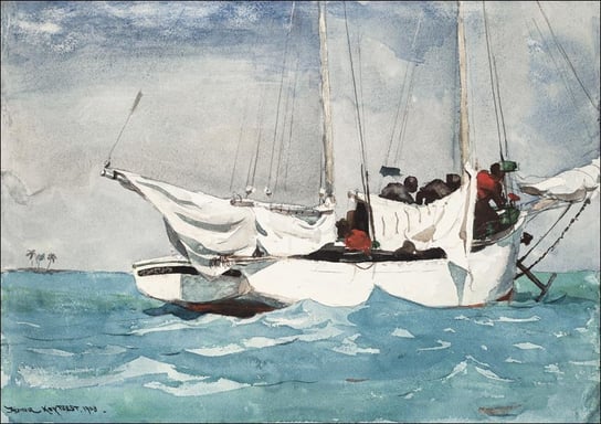 Galeria Plakatu, Plakat, Key West, Hauling Anchor, Winslow Homer, 91,5x61 cm Galeria Plakatu