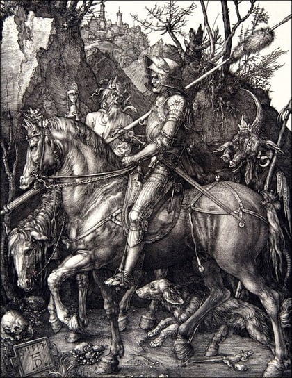 Galeria Plakatu, Plakat, Knight, Death, and the Devil, Albrecht Durer, 29,7x42 cm Galeria Plakatu