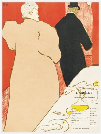 Galeria Plakatu, Plakat, L&rsquo;Argent, Henri De Toulouse-Lautrec, 50x70 cm Galeria Plakatu