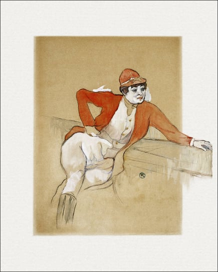 Galeria Plakatu, Plakat, La Macarona in the Costume of a Jockey, Henri De Toulouse-Lautrec, 59,4x84,1 cm Galeria Plakatu