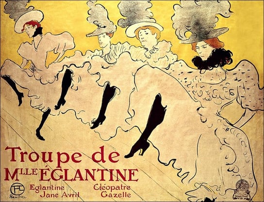 Galeria Plakatu, Plakat, La Troupe de Mademoiselle Eglantine, Henri de Toulouse-Lautrec, 29,7x21 cm Galeria Plakatu