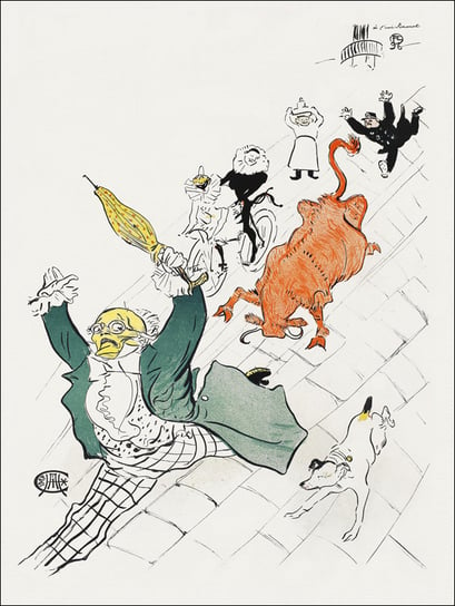 Galeria Plakatu, Plakat, La vache enragée, Henri De Toulouse-Lautrec, 42x59,4 cm Galeria Plakatu