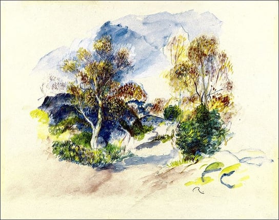 Galeria Plakatu, Plakat, Landscape With A Path Between Trees, Auguste Renoir, 30x20 cm Galeria Plakatu
