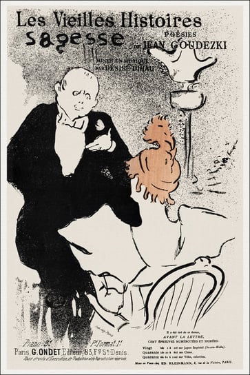 Galeria Plakatu, Plakat, Les Vieilles histoires: Sagesse, Henri De Toulouse-Lautrec, 21x29,7 cm Galeria Plakatu