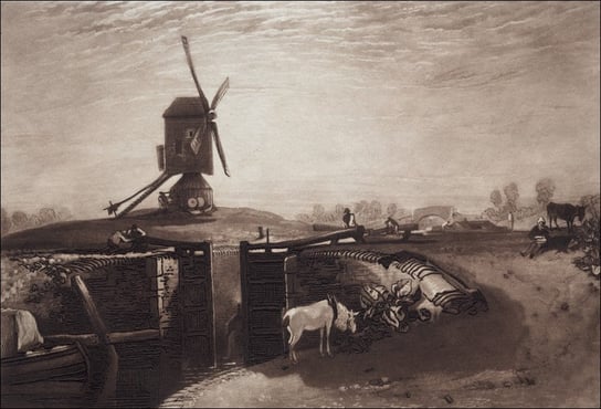 Galeria Plakatu, Plakat, Liber Studiorum Windmill and Lock, William Turner, 50x40 cm Galeria Plakatu