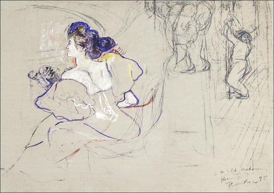 Galeria Plakatu, Plakat, Madame Thadée Natanson, Henri De Toulouse-Lautrec, 29,7x21 cm Galeria Plakatu