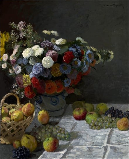 Galeria Plakatu, Plakat, Martwa Natura z Kwiatami i Owocem, Claude Monet, 70x100 cm Galeria Plakatu