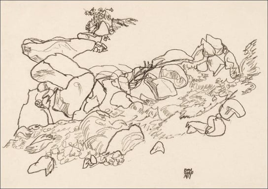 Galeria Plakatu, Plakat, Mountain Stream, Egon Schiele, 59,4x42 cm Galeria Plakatu