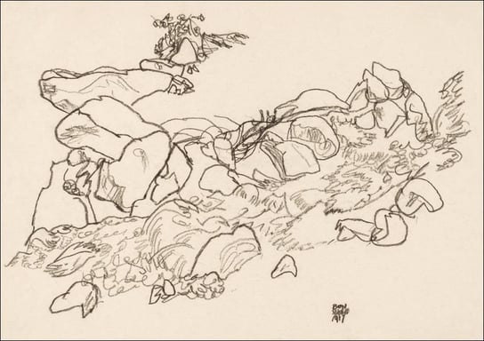Galeria Plakatu, Plakat, Mountain Stream, Egon Schiele, 91,5x61 cm Galeria Plakatu