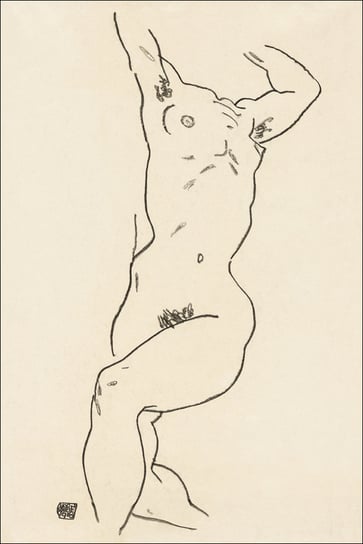 Galeria Plakatu, Plakat, Naked woman. Torso of a Nude, Egon Schiele, 20x30 cm Galeria Plakatu