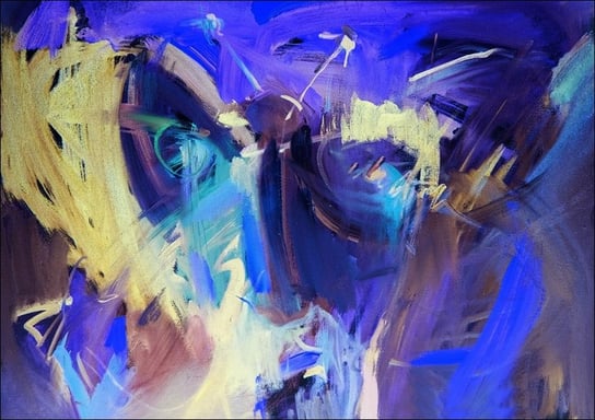 Galeria Plakatu, Plakat, Niebieska abstrakcja, 100x70 cm Galeria Plakatu