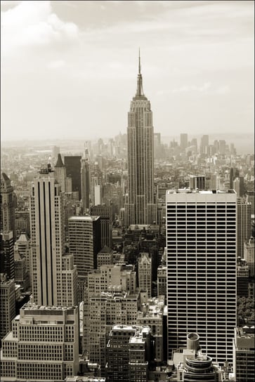 Galeria Plakatu, Plakat, Nowy Jork. Manhattan panorama w sepii, 21x29,7 cm Galeria Plakatu