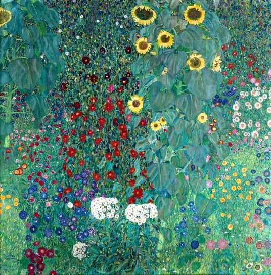 Galeria Plakatu, Plakat, Ogród wiejski ze słonecznikami, Gustav Klimt, 50x50 cm Galeria Plakatu