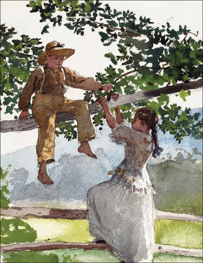 Galeria Plakatu, Plakat, On the Fence, Winslow Homer, 21x29,7 cm Galeria Plakatu