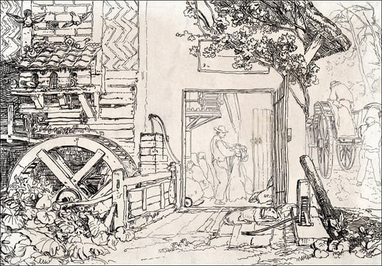 Galeria Plakatu, Plakat, Pembury Mill, Kent (Liber Studiorum, part III, plate 12), William Turner, 50x40 cm Galeria Plakatu