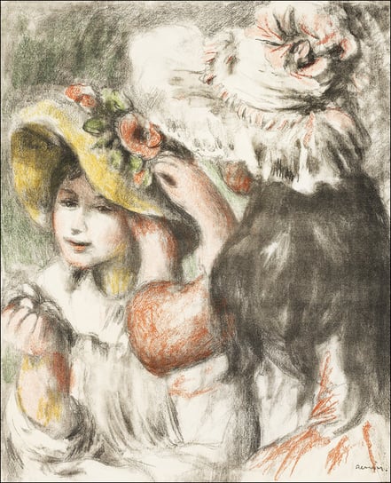 Galeria Plakatu, Plakat, Pinning the Hat, Pierre-Auguste Renoir, 50x70 cm Galeria Plakatu