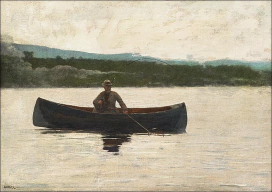 Galeria Plakatu, Plakat, Playing a Fish, Winslow Homer, 100x70 cm Galeria Plakatu