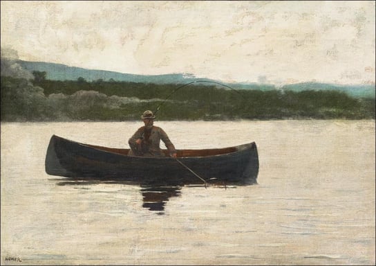 Galeria Plakatu, Plakat, Playing a Fish, Winslow Homer, 70x50 cm Galeria Plakatu