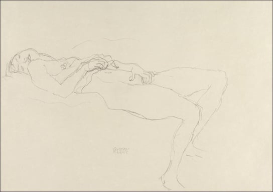 Galeria Plakatu, Plakat, Reclining Nude, Gustav Klimt, 29,7x21 cm Galeria Plakatu