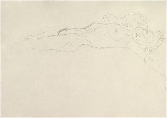 Galeria Plakatu, Plakat, Reclining Nude with Outstretched Left Arm, Gustav Klimt, 100x70 cm Galeria Plakatu