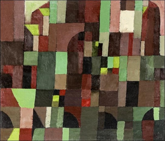 Galeria Plakatu, Plakat, Red and Green Architecture, Paul Klee, 30x30 cm Galeria Plakatu