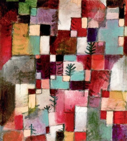 Galeria Plakatu, Plakat, Red green and Violet–Yellow Rhythms, Paul Klee, 30x30 cm Galeria Plakatu