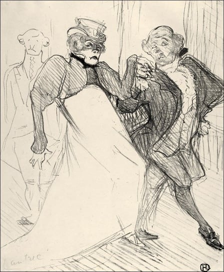 Galeria Plakatu, Plakat, Réjane and Galipaux, in Madame Sans Géne, Henri de Toulouse-Lautrec, 21x29,7 cm Galeria Plakatu