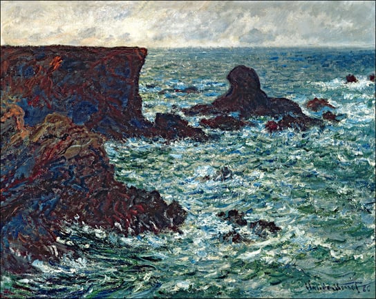 Galeria Plakatu, Plakat, Rocks at port coton the lion rock 1886, Claude Monet, 100x70 cm Galeria Plakatu
