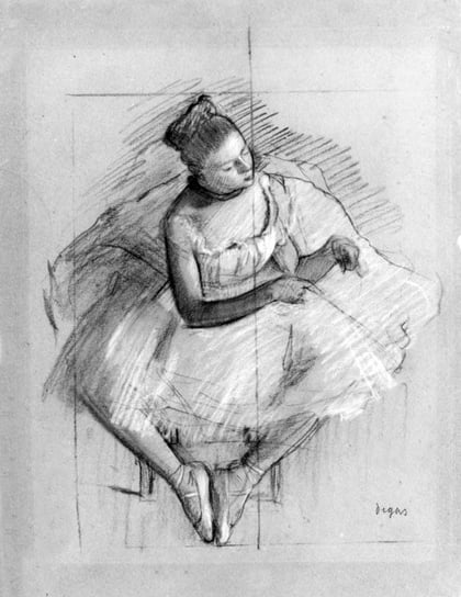 Galeria Plakatu, Plakat, Seated Dancer, Edgar Degas, 60x80 cm Galeria Plakatu