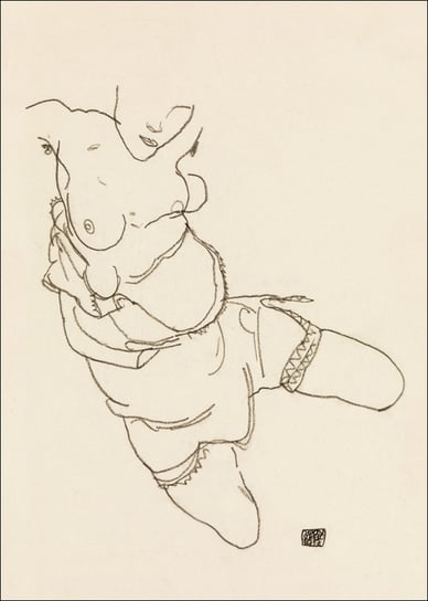 Galeria Plakatu, Plakat, Semi-Dressed Model, Egon Schiele, 29,7x42 cm Galeria Plakatu