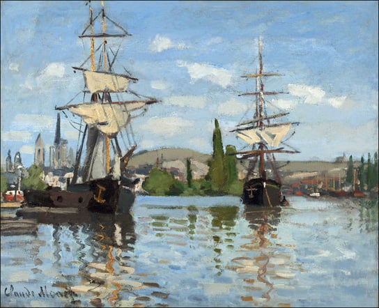 Galeria Plakatu, Plakat, Ships Riding on the Seine at Rouen, Claude Monet, 29,7x21 cm Galeria Plakatu