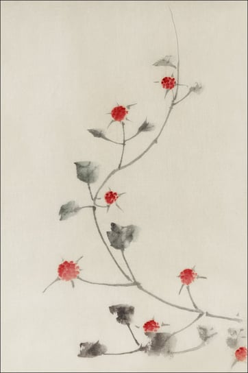 Galeria Plakatu, Plakat, Small Red Blossoms on a Vine, Hokusai, 59,4x84,1 cm Galeria Plakatu