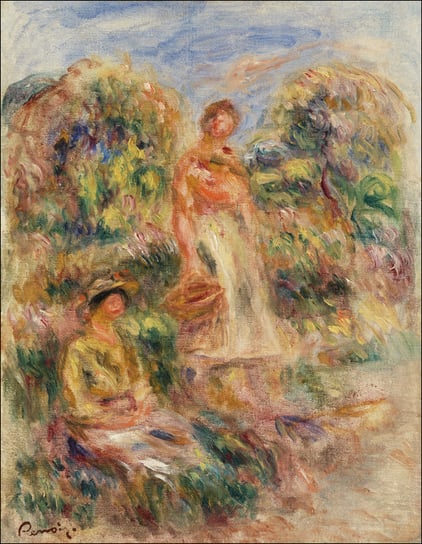 Galeria Plakatu, Plakat, Standing Woman and Seated Woman in a Landscape, Pierre-Auguste Renoir, 59,4x84,1 cm Galeria Plakatu
