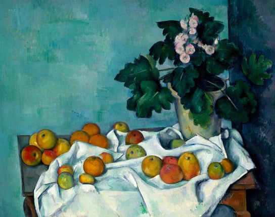 Galeria Plakatu, Plakat, Still Life With Apples And A Pot Of Primroses, Paul Cézanne, 29,7X21 Cm Galeria Plakatu