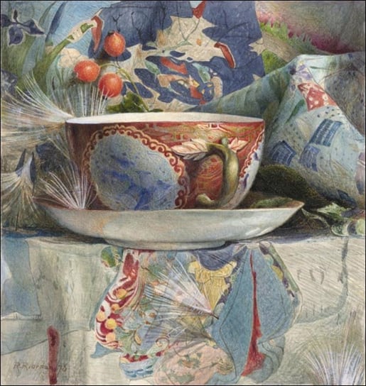 Galeria Plakatu, Plakat, Still Life with Tea Cup, Samuel Colman, 50x50 cm Galeria Plakatu