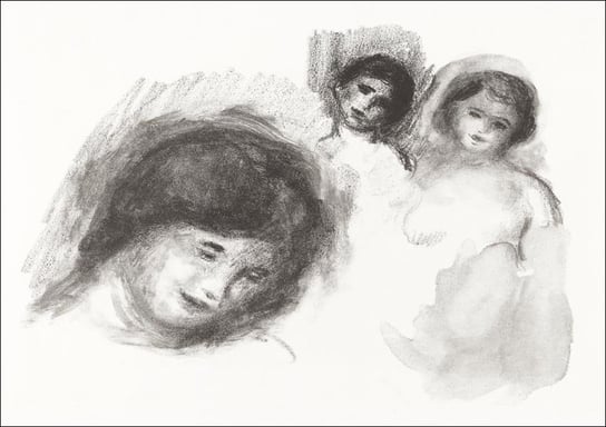 Galeria Plakatu, Plakat, Stone with Three Sketches, Pierre-Auguste Renoir, 40x30 cm Galeria Plakatu