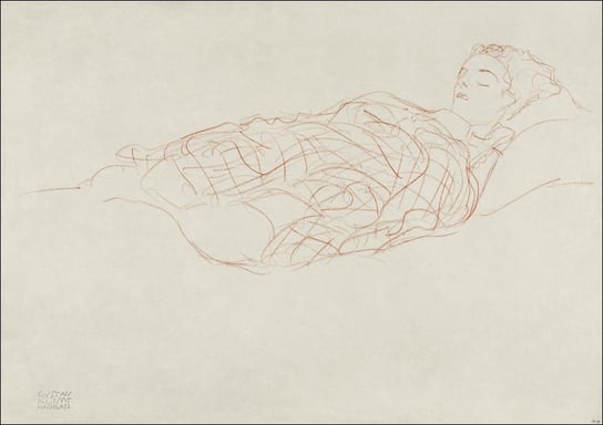 Galeria Plakatu, Plakat, Study of a woman wrapped in a plaid, Gustav Klimt, 59,4x42 cm Galeria Plakatu