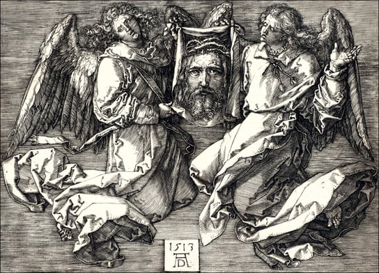 Galeria Plakatu, Plakat, Sudarium displayed by two Angels, Albrecht Durer, 40x30 cm Galeria Plakatu