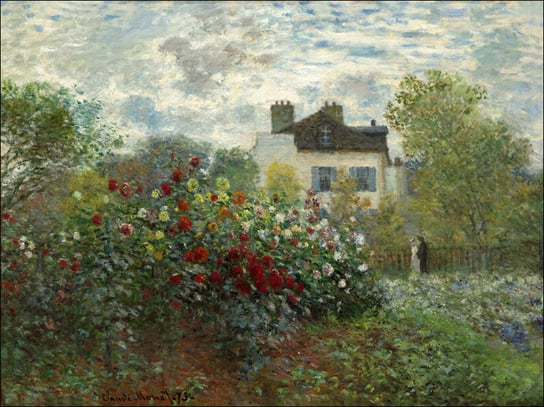 Galeria Plakatu, Plakat, The Artist&rsquo;s Garden in Argenteuil (A Corner of the Garden with Dahlias), Claude Monet, 29,7x21 cm Galeria Plakatu