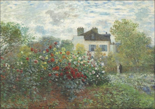 Galeria Plakatu, Plakat, The Artist&rsquo;s Garden in Argenteuil, A Corner of the Garden with Dahlias, Claude Monet, 40x30 cm Galeria Plakatu