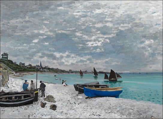 Galeria Plakatu, Plakat, The beach at sainte adresse, Claude Monet, 60x40 cm Galeria Plakatu