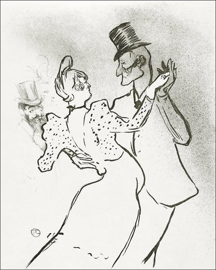 Galeria Plakatu, Plakat, The Dancer La Goulue and Valentin Le Désossé Dancing in the Moulin Rouge, Henri De Toulouse-Lautrec, 30x40 cm Galeria Plakatu